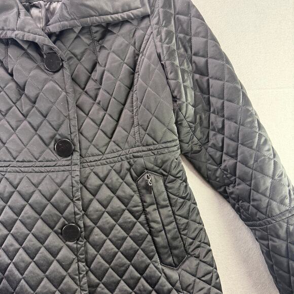 Jones New York Women’s Black Quilted Winter Jacket Size M - Picture 4 of 11